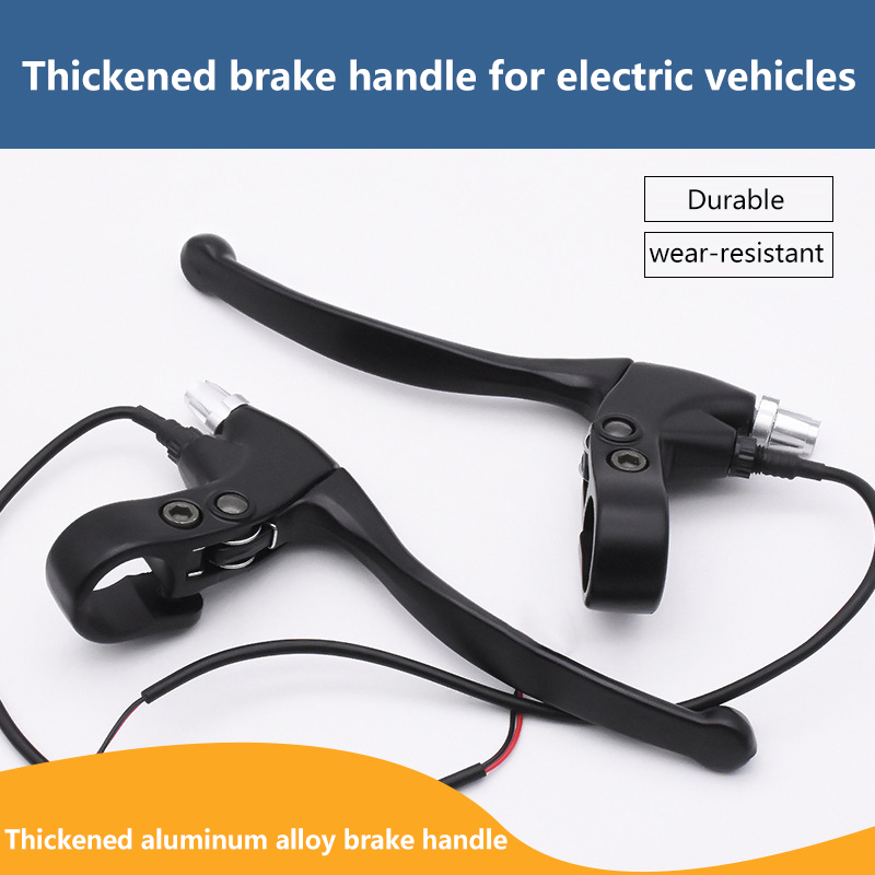 1PC Black Thickened Aluminum Alloy E-Bike Brake Crank Scooter Lever Electric Bicycle Handle Bar Bike Repair Parts