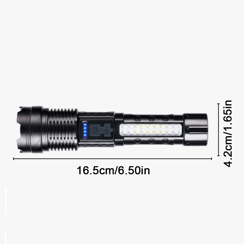 Spotlight Super Bright Strong LED Flashlight High Power Zoomable Laser Flashlight Multifunctional Rechargeable Handheld Torch Emergency
