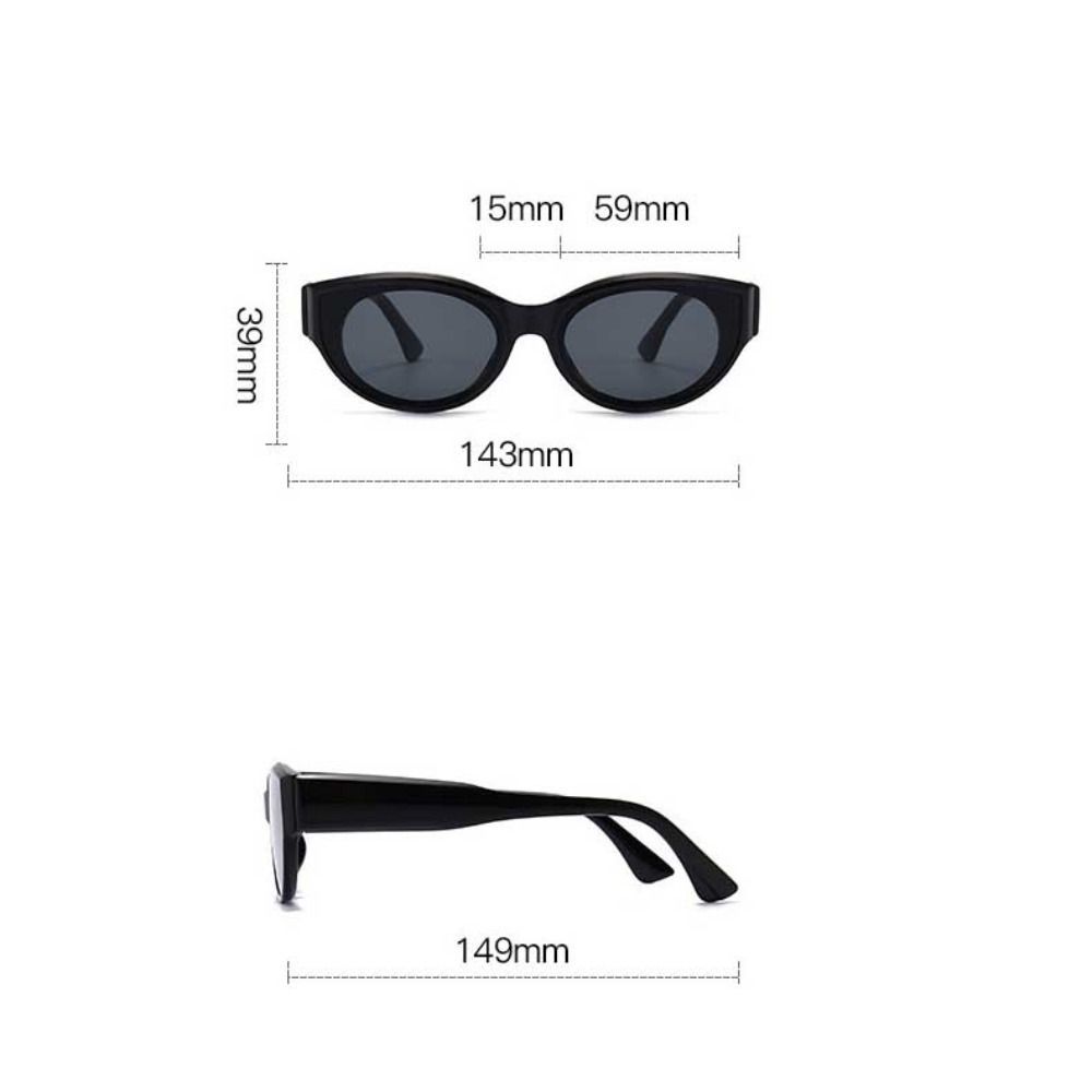 New Fashion Cat Eye Sunglasses Vintage Summer Oval Frame Sunglasses Travel Street Style UV400 Elliptic Square Eyewear Women Men