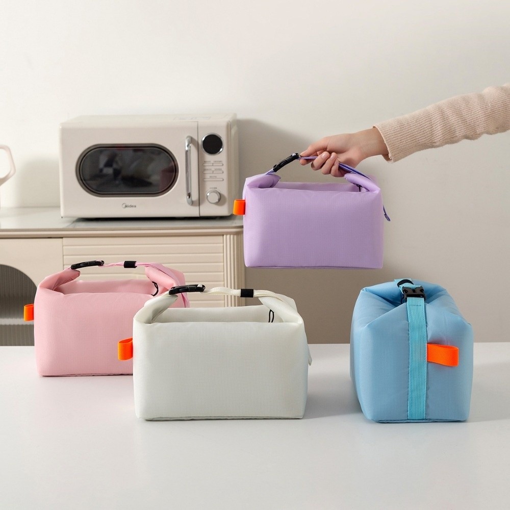 Fashionable Thickened Insulated Lunch Bag Large Capacity Thermal Storage Food Storage Bag Waterproof Oxford Cloth Picnic Food Container Storage Hot Cold Storage