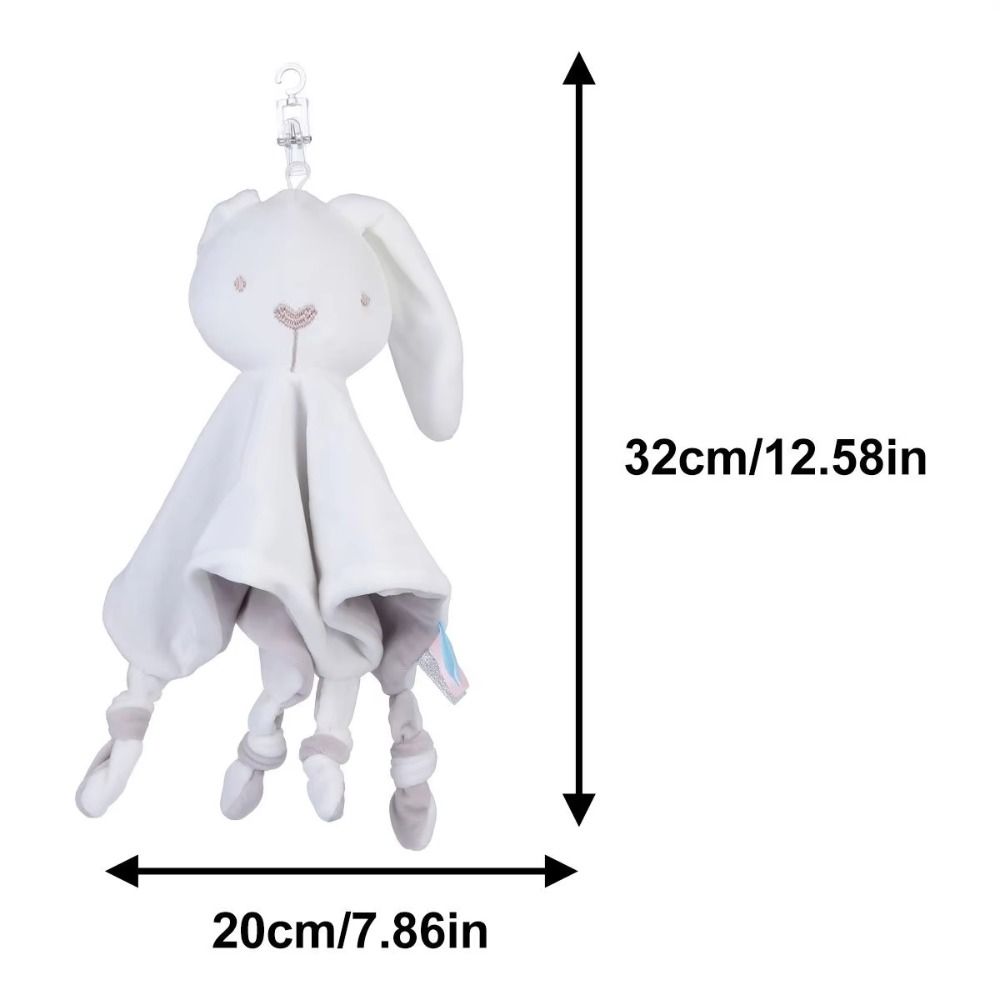 Rabbit Theme Soft Stuffed Animal Bunny Baby Animal Cotton Comforting Blankie Rabbit Blanket Plush Material Soothing Design Infant Snuggler Baby Comfort