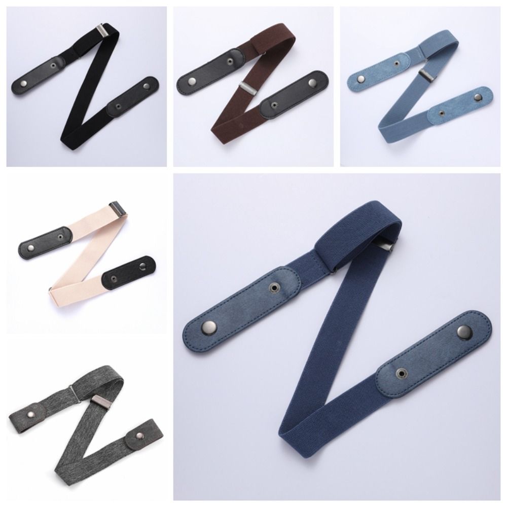 Elastic Waistband Without Buckle Elastic Belt Traceless Stealth Buckle Free Belt Black Elastic No Buckle Invisible Belt Pants