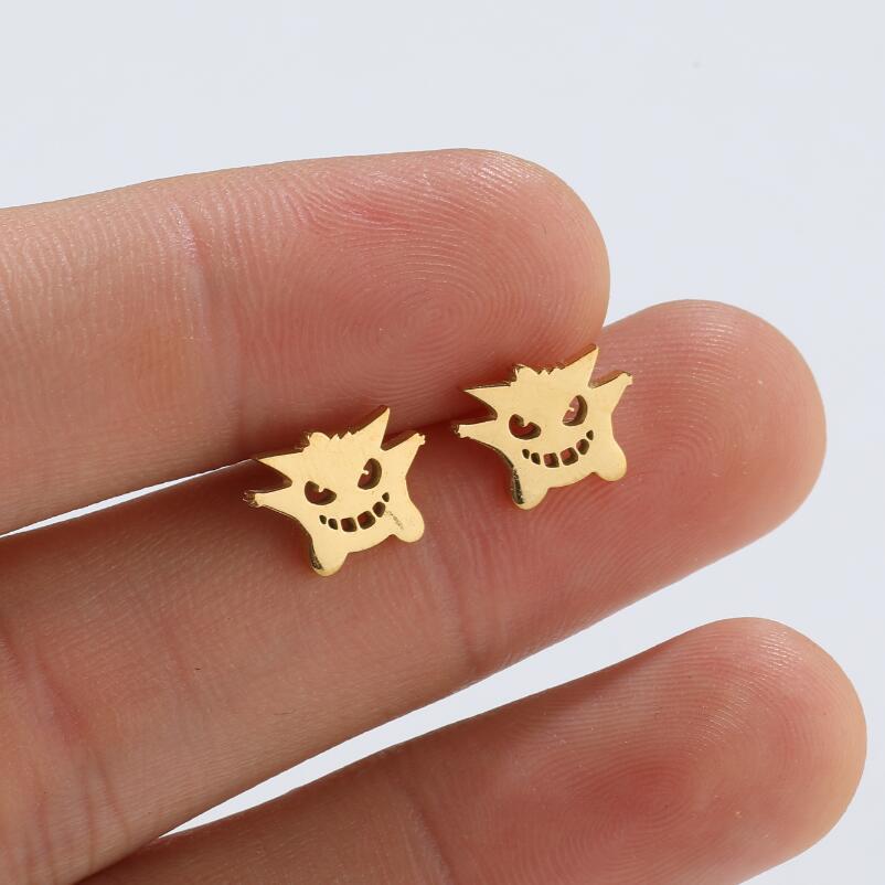 low- Now don't beslow】Little Earrings for Women Simple Fashion Cute Stainless Steel New Arrival Cartoon Earrings Earrings Ins for Halloween