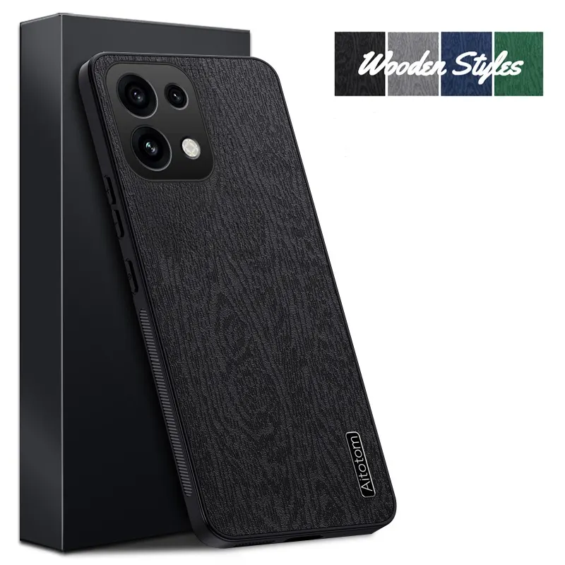 For Oppo Reno 16F 16PRO Case Wood Texture Canvas hard Shockproof For Oppo Reno16 F 16 Pro Back cover Phone Cases