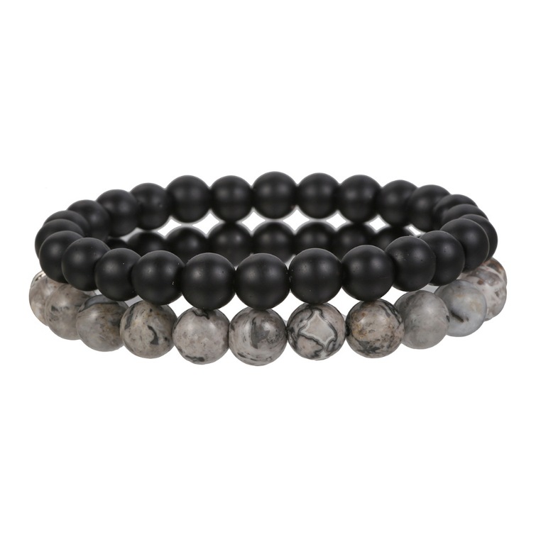 【Top-notch quality】Vintage Black Wood Bead Bracelet Hematite Bead Bracelet Men's Black Onyx Bracelet