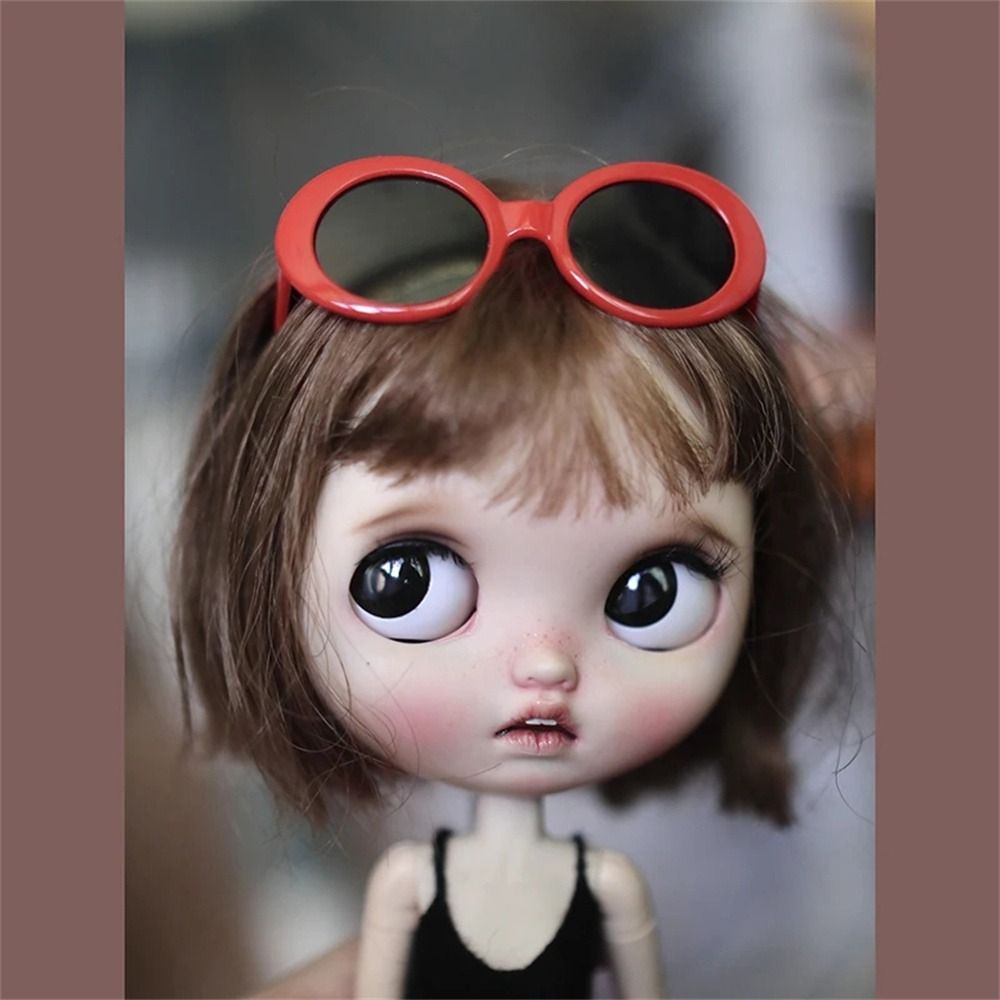Photo Props Dress Up Doll Glasses Toys Decoration Fashion Pet Sunglasses Round Frame Mini Dolls Eyeglasses Girls Toy