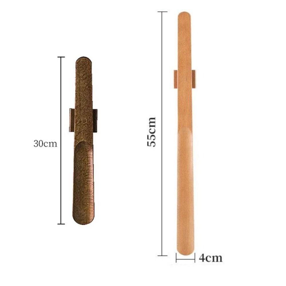 Useful 30/55cm Magnetic Shoehorn Wooden Handle No-Bend Shoe Puller Flexible Lazy Shoe Horn for Elderly, Pregnant Women