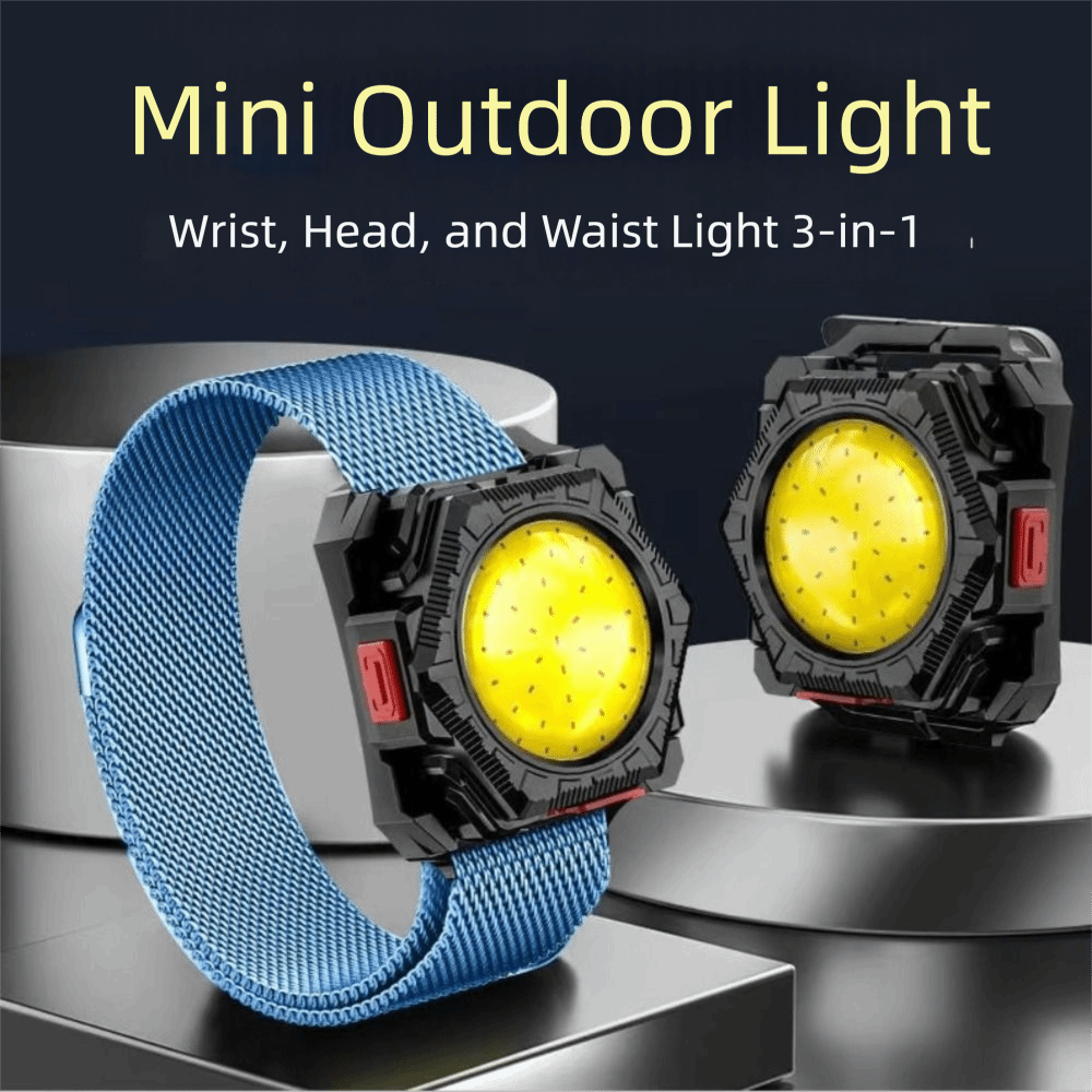 Mini Flashlight Super Bright Multi-Functional Flashlight TYPE-C Charging Rechargeable Wrist Light COB Lamp LED Technology Waist Pack Light Outdoor Activities