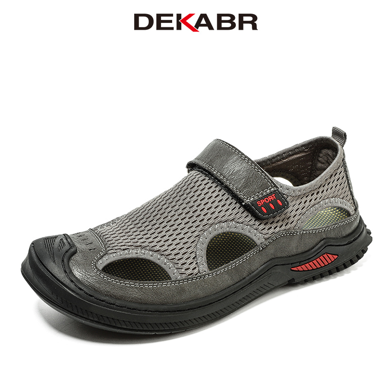 DEKABR Men Sandals New Summer Hide Classic Roman Outdoor Men Water Trekking Beach Casual Sandals