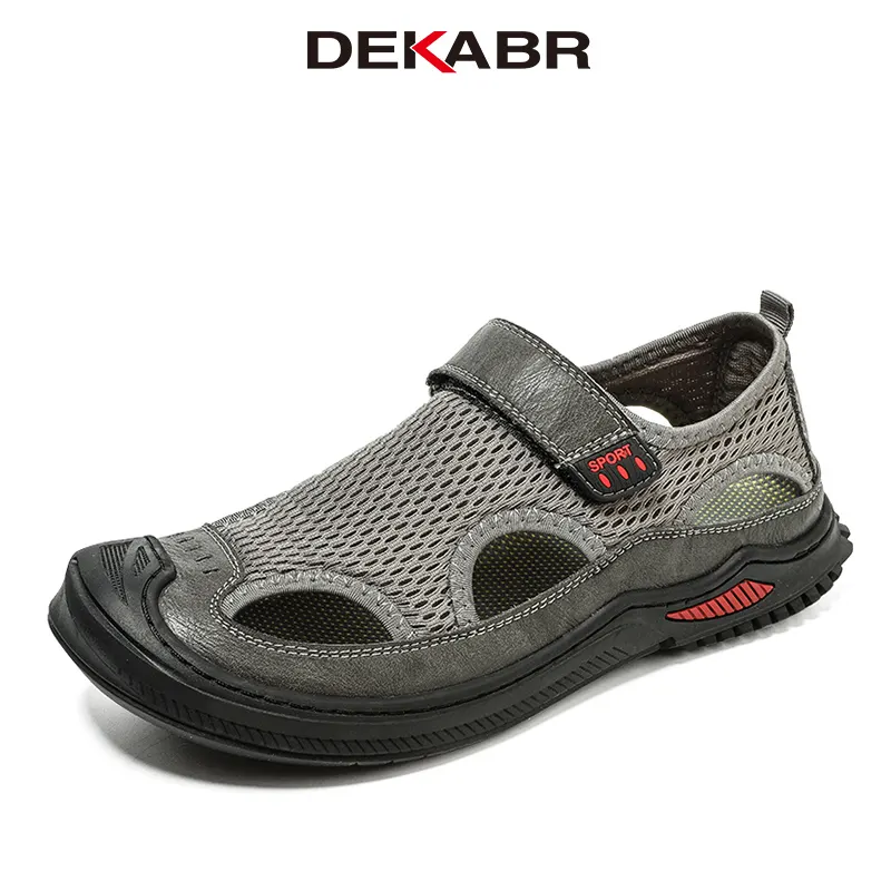 DEKABR Men Sandals New Summer Hide Classic Roman Outdoor Men Water Trekking Beach Casual Sandals