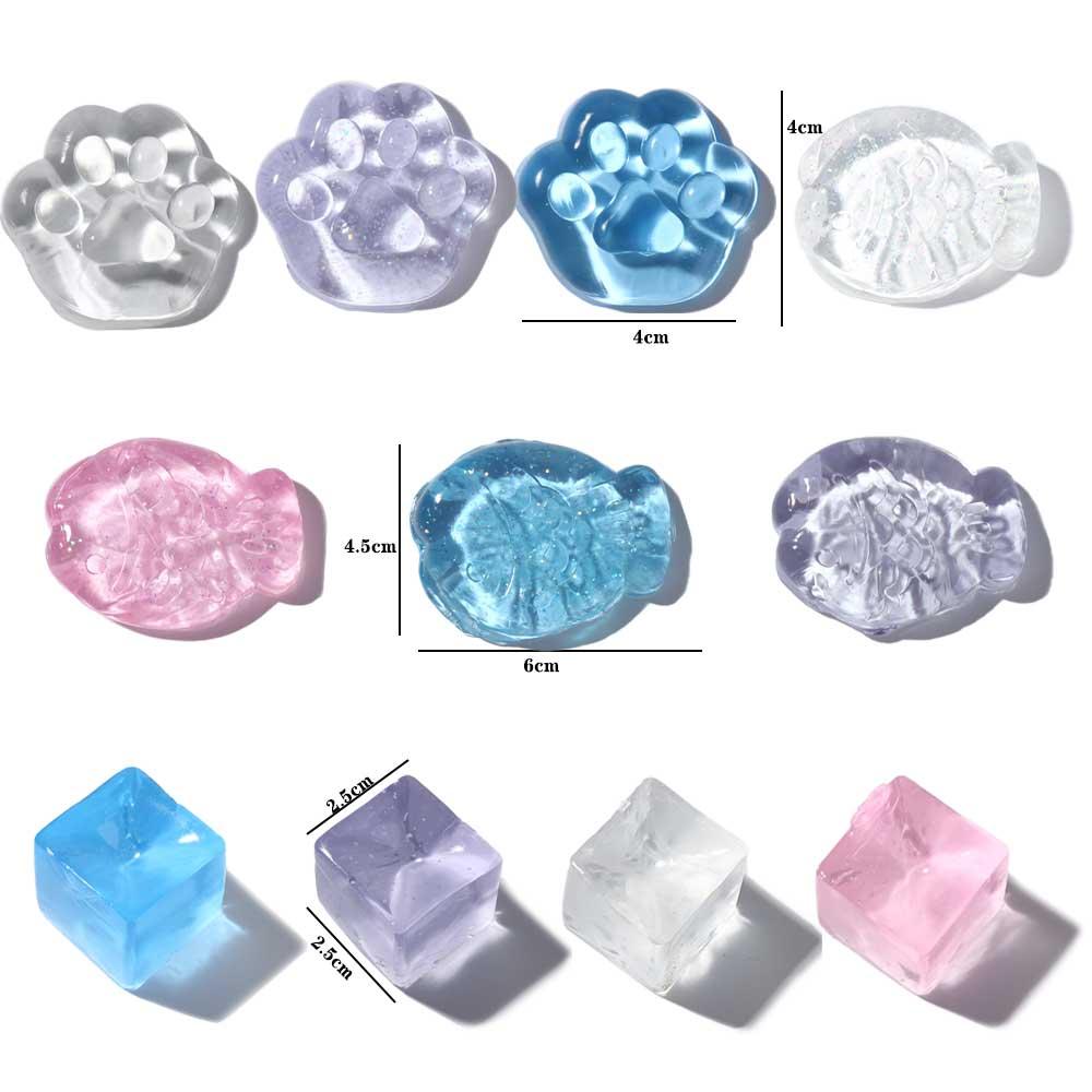 Mini For Cat Paw Hand Pinching Fish Fidget Cat Paw Mini Mochi Ice Pressure Ball Mini Mochi Ice Block Squeeze