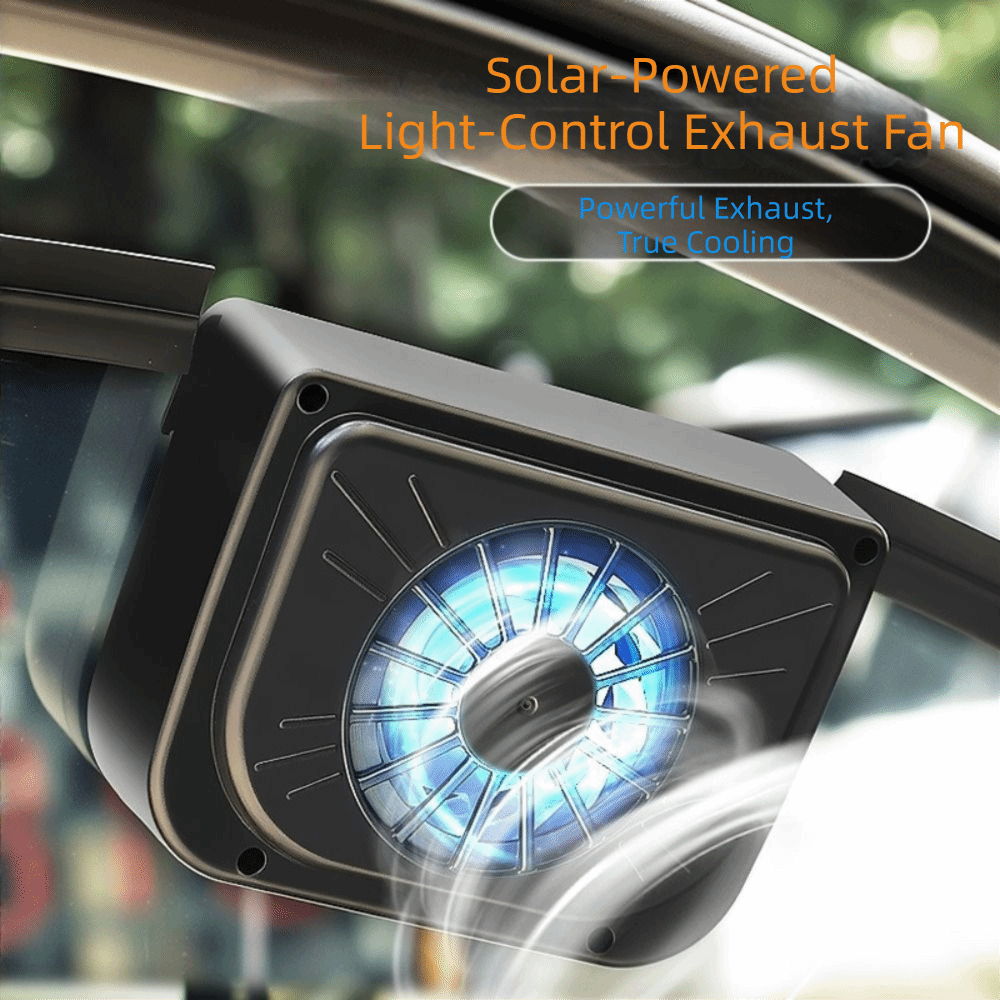 Cooling Energy Saving Solar Powered Fan Portable Odor Removal Car Exhaust Fan High Wind Power Air Circulation Window Fan Car Use