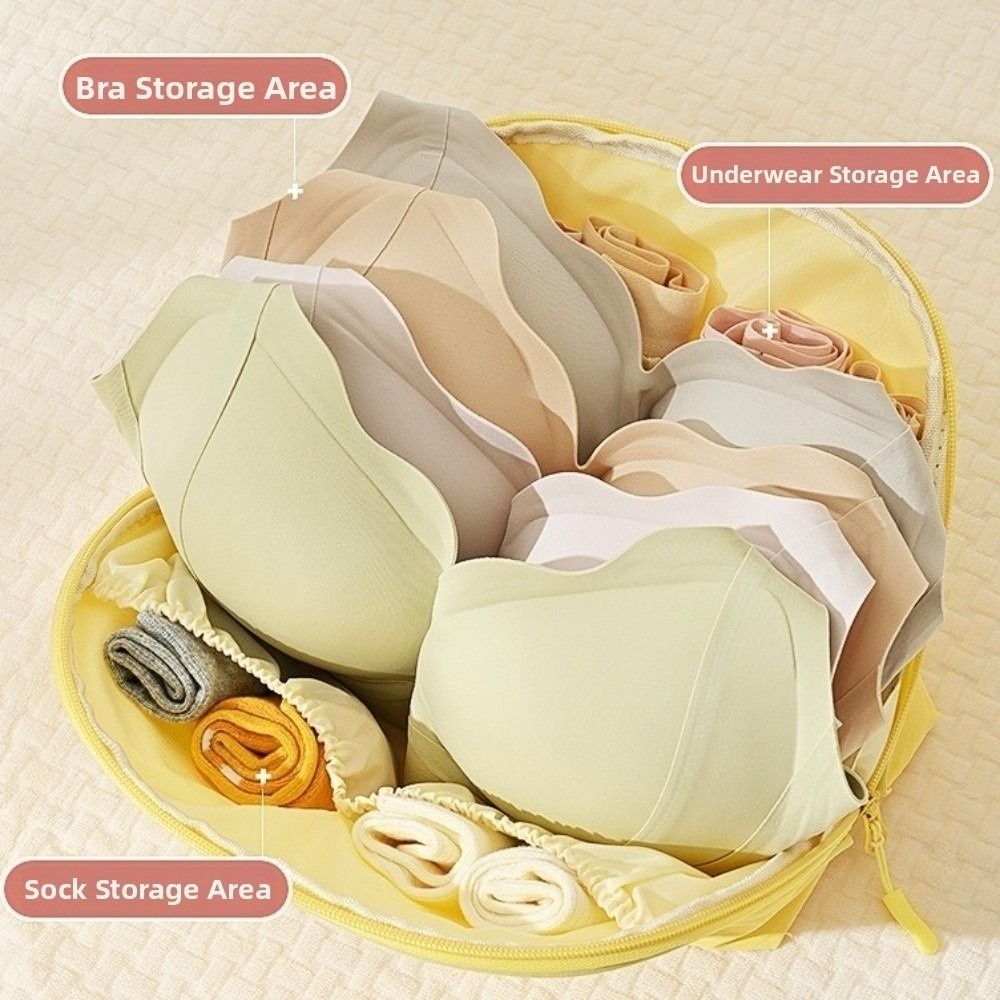 Travel Organizer Portable Underwear Storage Bag Large Capacity Waterproof Intimate Apparel Organizer Multi-compartment Lightweight Socks Sorting Bag Home Travel Use