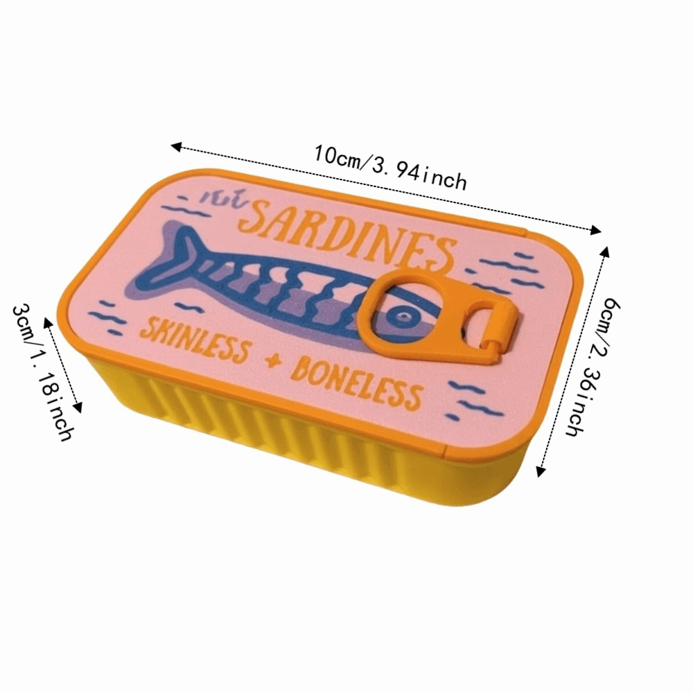 Convenient 3D Printed Sardine Tin Jewelry Box Multi Functional Creative Jewelry Display Organizer Durable Decorative Fish Bone Jewelry Box Home Decor