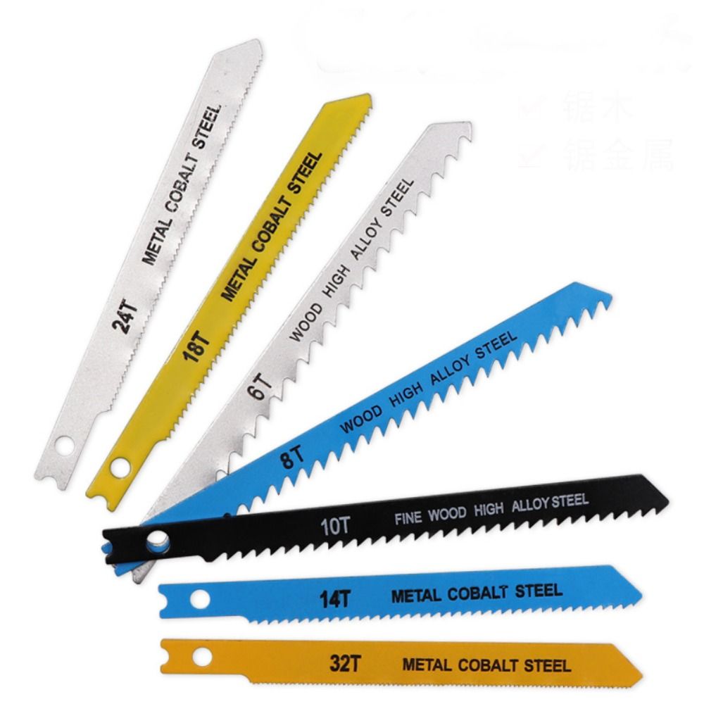 10pcs 100mm/86mm Wood High Alloy Steel Curve Saw Blade Mental Cobalt Steel Metal Cutting Wood Assorted Blade Jig Saw Blade Jigsaw Blades Saw Blades