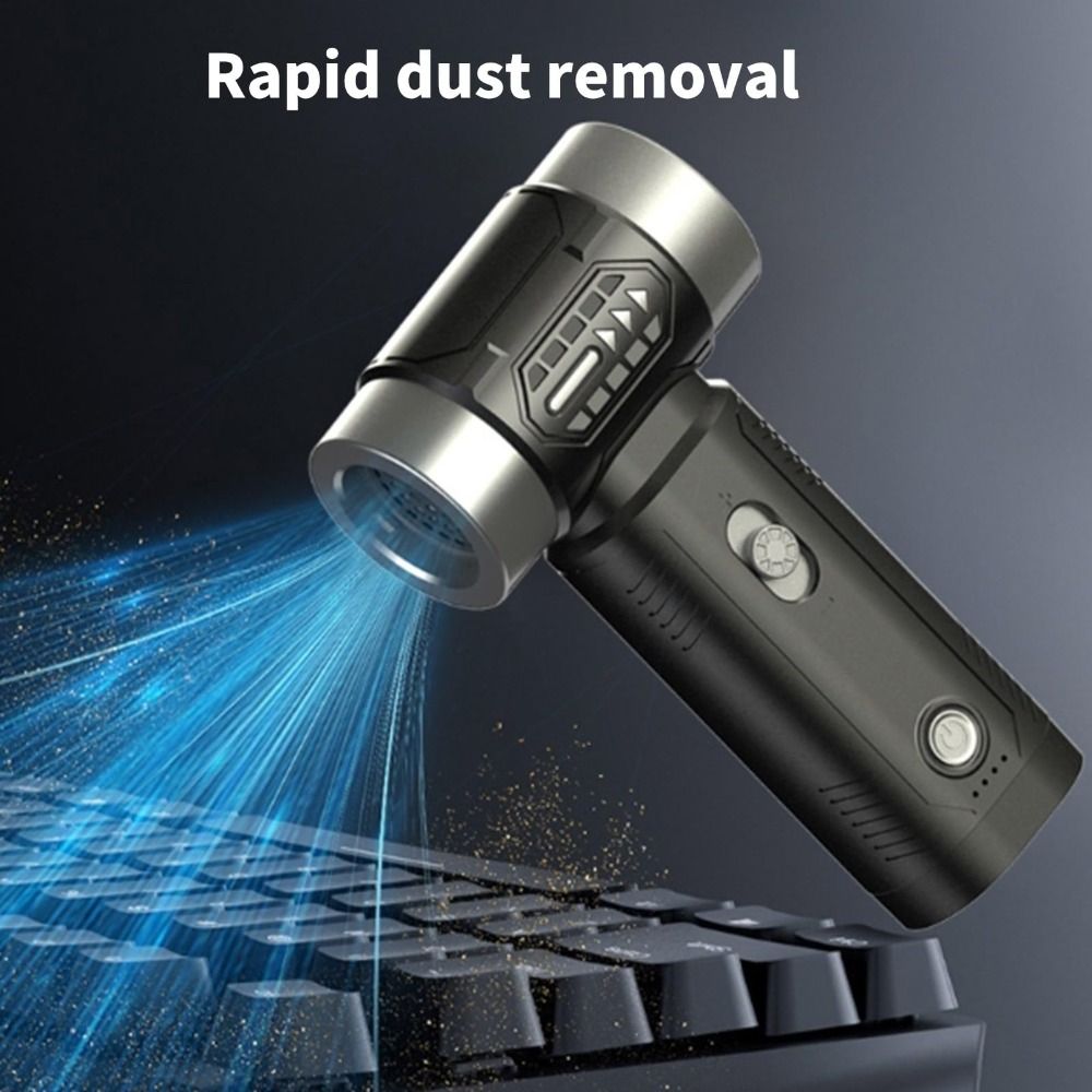 Turbine Fan 100000RPM Mini Violent Turbo Fan Brushless Motor 4500Pa Electric Dust Blower High Speed Portable Charging Handheld Vacuum Cleaner Multi Function Cleaning