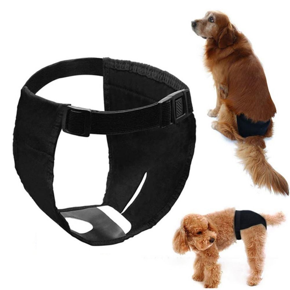 Washable Reusable Replaceable Adjustable Breathable with 3 Sanitary Pad Physiological Pants Dog Sanitary Pantie Protective Trousers Female Dog Nappies