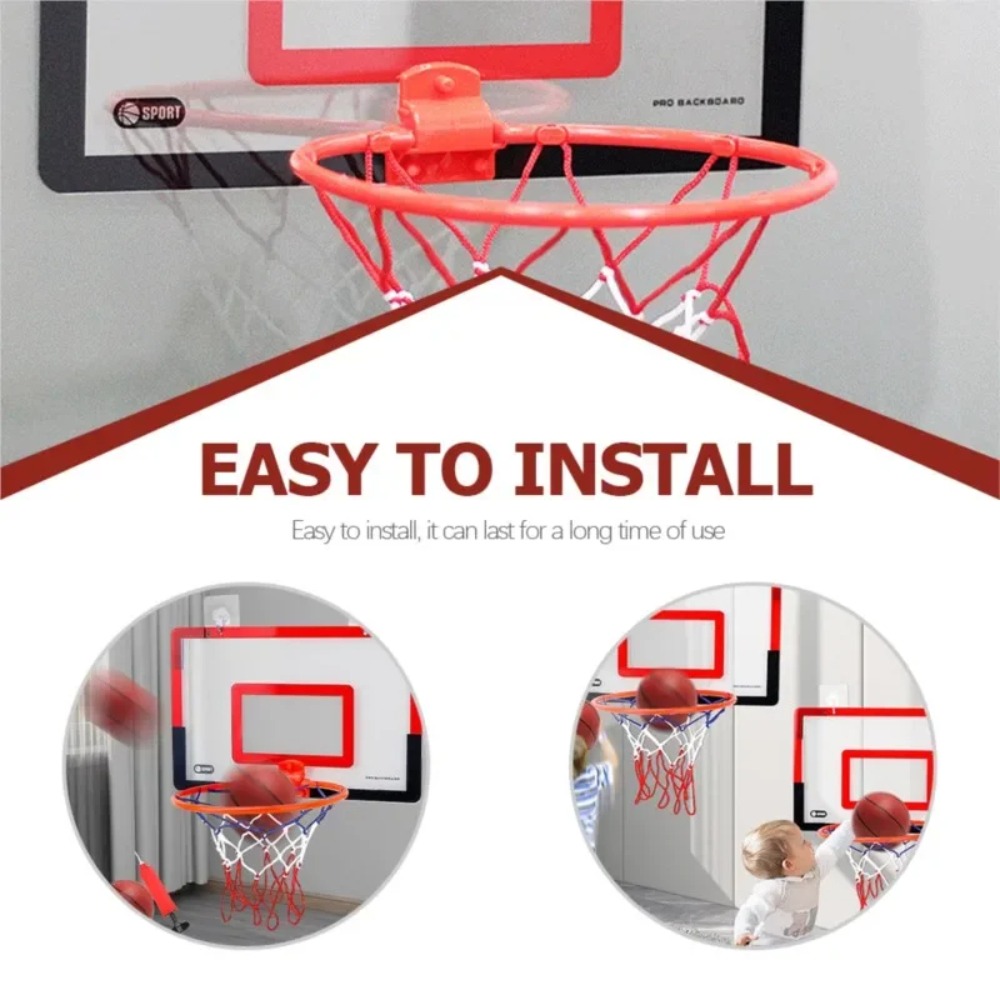 Funny Foldable Indoor Basketball Hoop Set Backboard Safety Mini Basketball Hoop for Kids Black Red Portable Portable Basketball Hoop Toys Adults