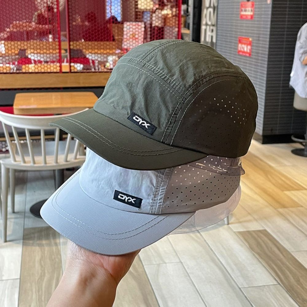 Fashion Breathable Short Brim Baseball Cap Sunshade Ultra-thin Mens Mesh Hat Adjustable Soft Quick-drying Dad Hat Running