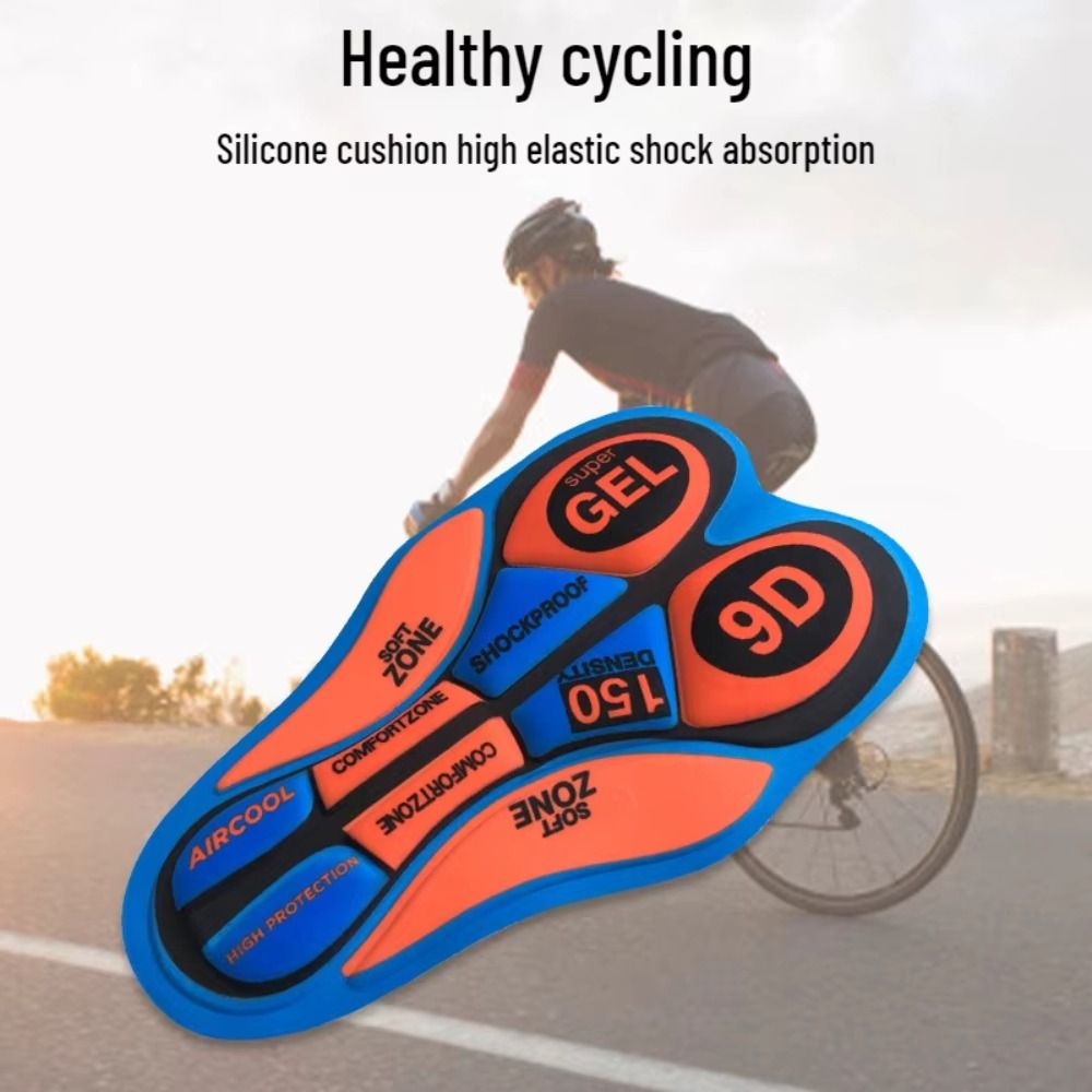 Bicycle Accessories Shockproof Men Cycling Gel Pad 12D 19D 20D Sponge Silicone Cycling Pants Pad Breathable Hole Quick-drying Bicycle Seat Cushion Male Female