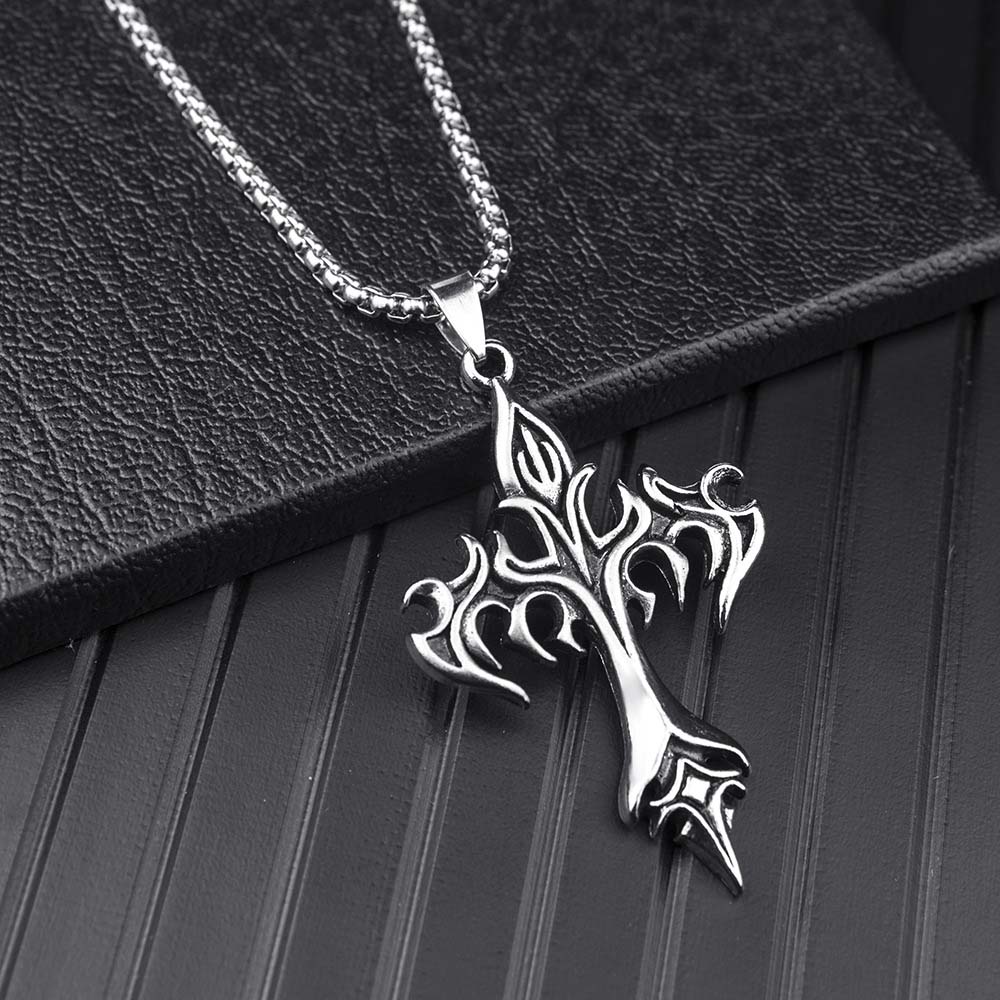 Personality Necklaces Stainless Steel Steel Casting Charm Clavicle Chains Clothing Accessories Flame Choker Pendant Fashion Jewelry
