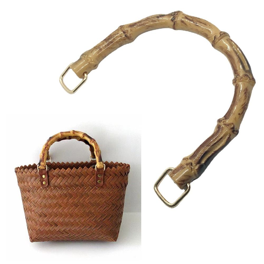 2Pcs Durable Natural Bamboo Handles Stylish Exotic U Shape Handbag Handle Handcrafted Smooth Touch Bamboo Purse Handles Hand Bags