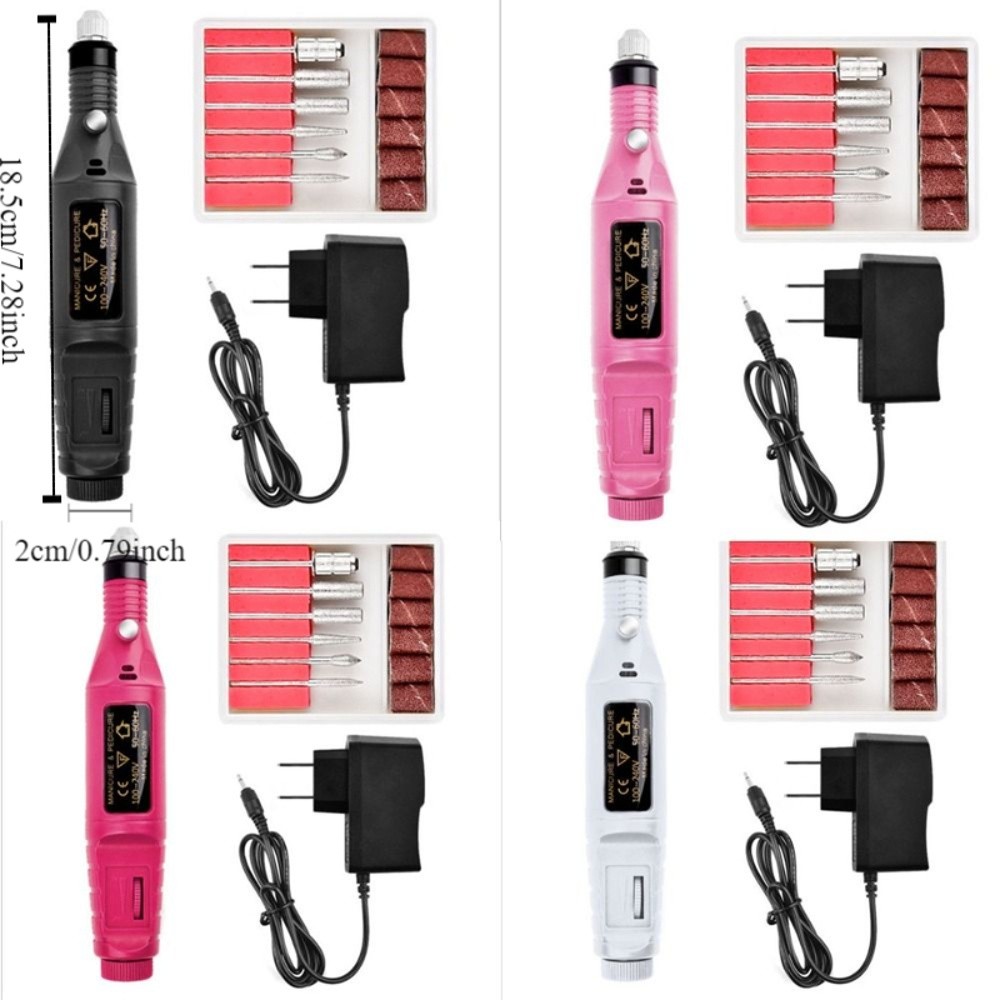 Portable Electric Nail Drill Machine Quiet Operation Electric Nails Clipper Mill Adjustable Nail Art Equipment Nails Art Manicure
