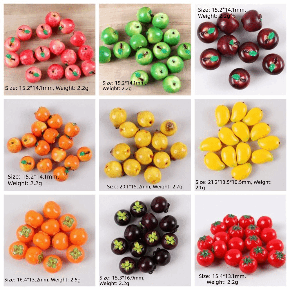 Fashion Not Hole Beads Fruit Necklace Accessories Colorful Beads Blueberries Fruits Bracelet Accessories Retro Personalized Fruit Neck Jewelry Accessories for Not Hole Gift
