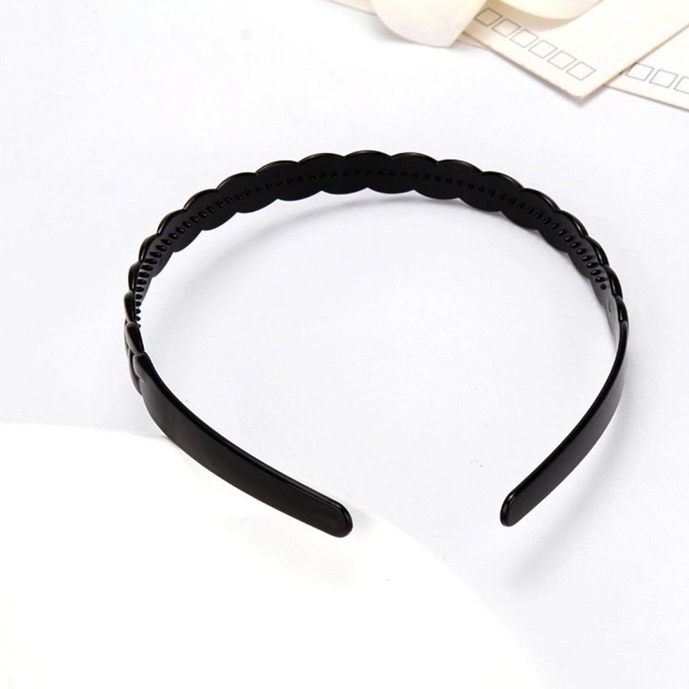 Plastic Fashion Black Wavy Mens Anti-slip Unisex Headband Hair accessories Head Hoop Hair Hoop