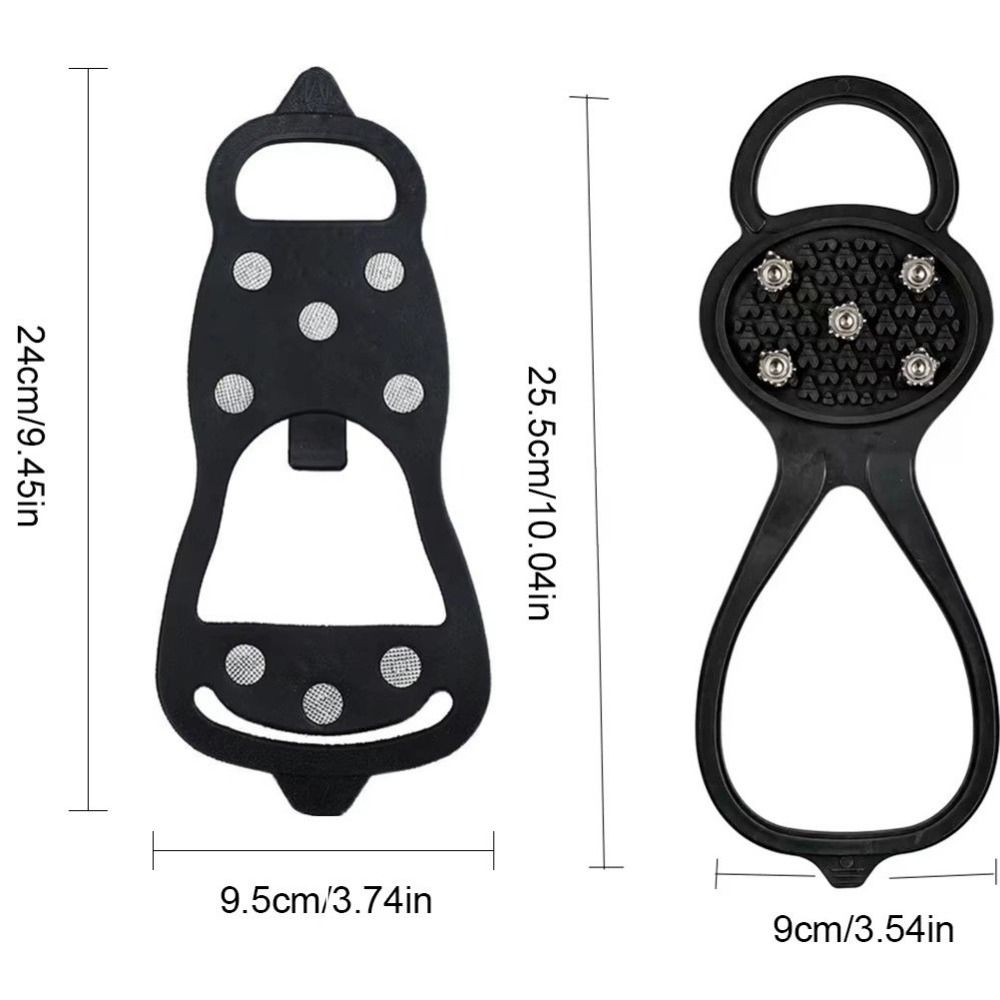 1 Pair New 5/8 Teeth Ice Gripper Spike Anti-Slip Universal Spike Grips Cleats Spike Climbing Crampon For Shoes