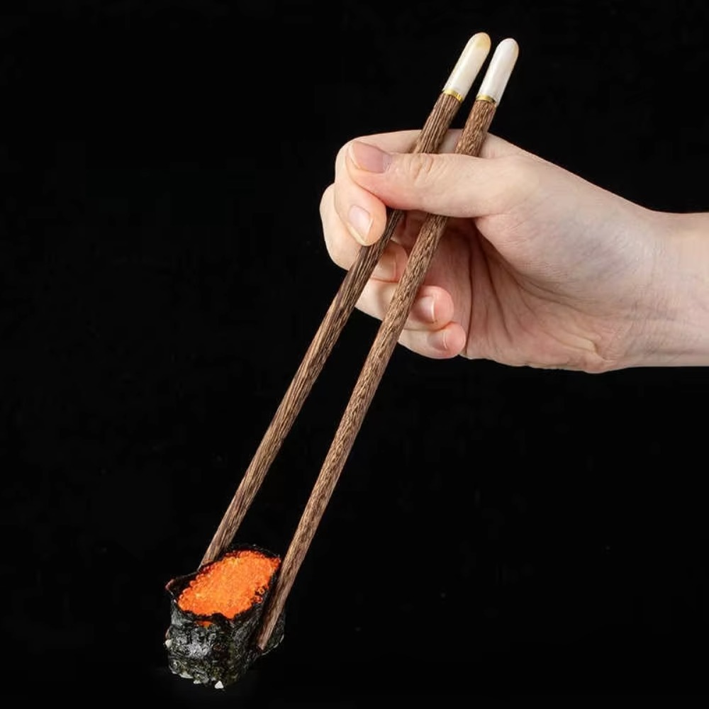 5 Pair Vintage Head Wooden Chopsticks Set Wax Free Household Chinese Dinning Chopsticks Comfortable To Hold Meal Chopsticks Gifts