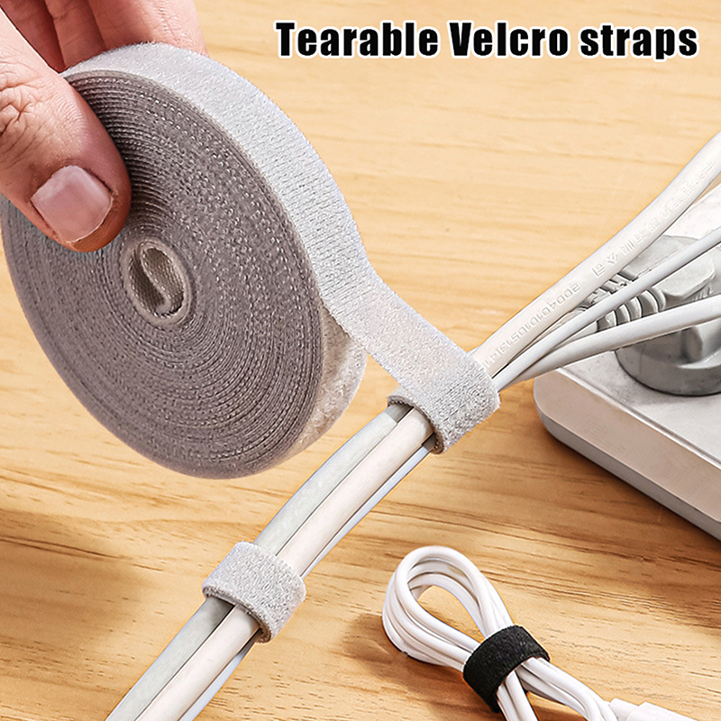 5m Reusable Cable Organizer Desk Wire Winder Cable Tie Organizer Data Line Protection Wire Straps Tape DIY Accessories DFGGT