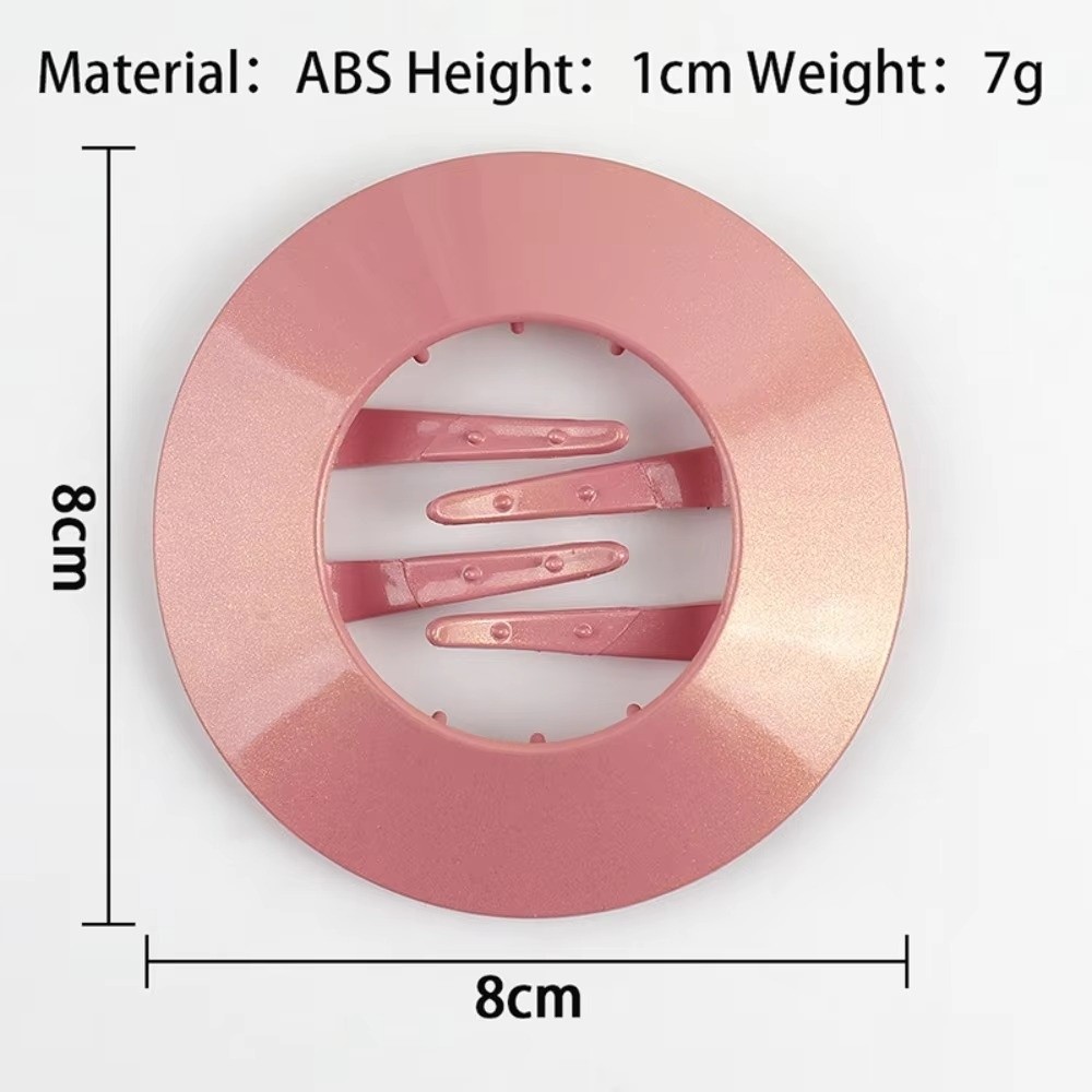 New Trendy Strong Zero-Pressure Hair Clip Bendable Design ABS Material Round Hair Claw Simple Lightweight Updo Hair Accessory Driving