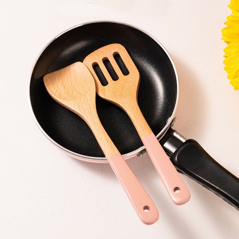 Gift Solid Wood Mini Wooden Spatula Cooking Spatula Natural Wooden Spoon 17CM Food Spoon Children Kitchenware Kid
