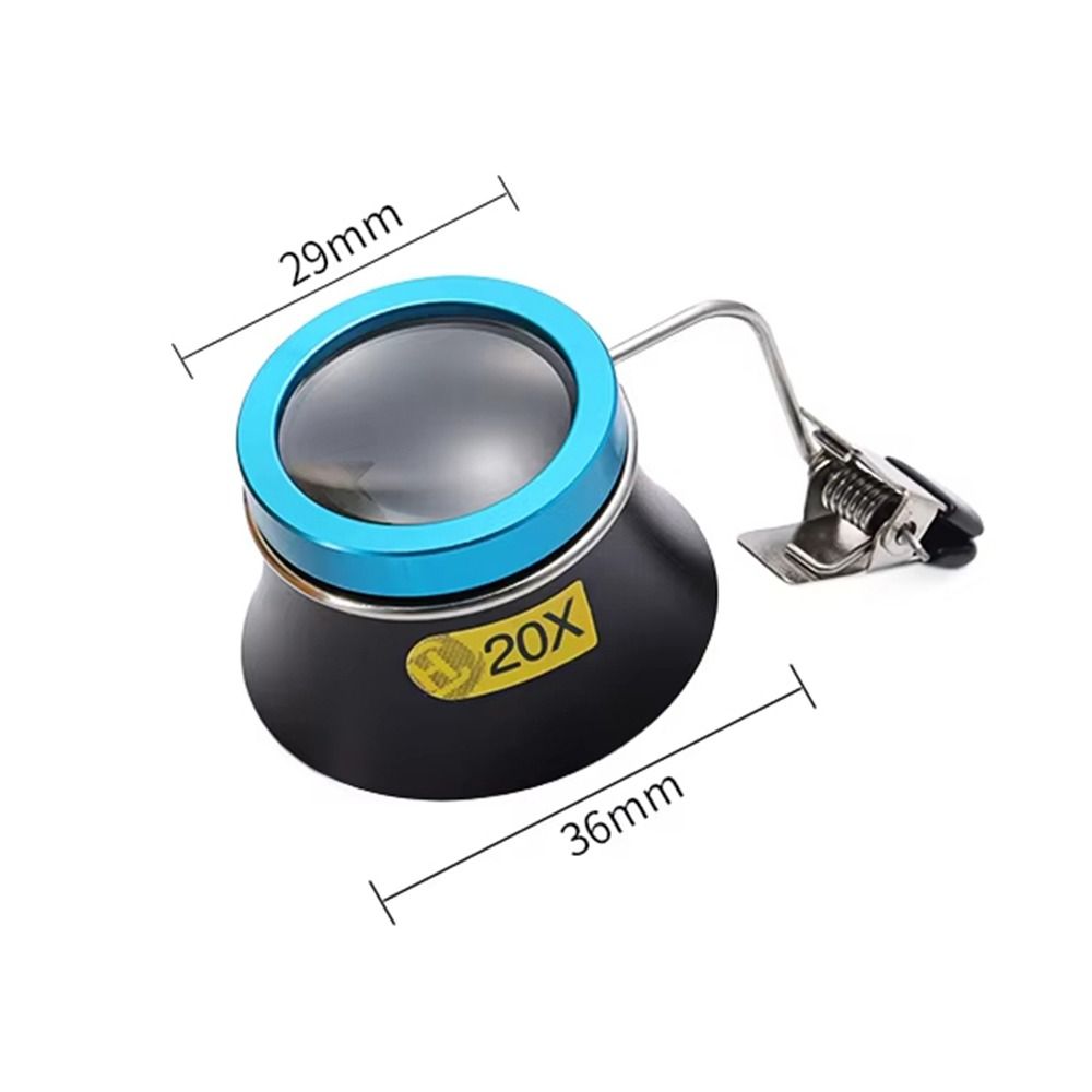 1Pcs New 5X 10X 20X Eyeglass Magnifier Clip-On Eye Loupe Loupe Magnifying Lens Portable Eyepiece Watchmakers Repair Tool