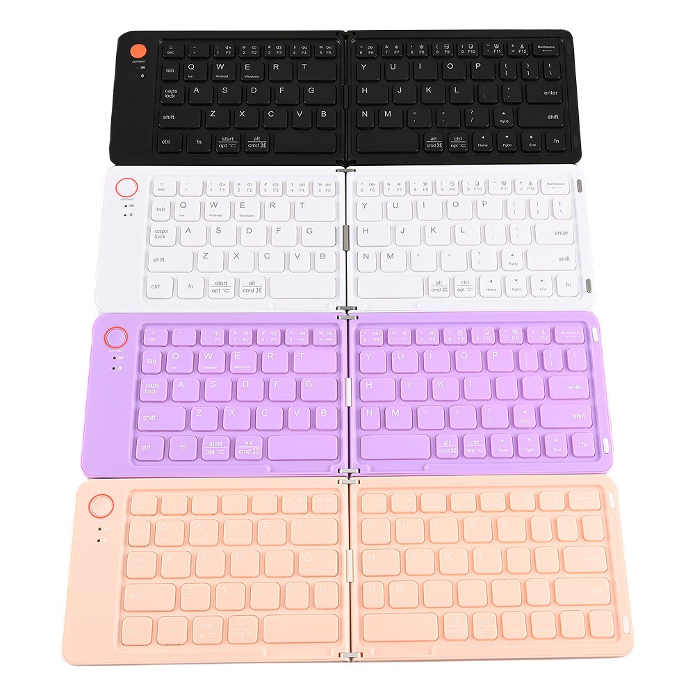 Mobile Phone Keyboard Slient Wireless Folding Keyboard Rechargeable Mini Bluetooth Keyboard Universal Portable Foldable Keyboard Notebook