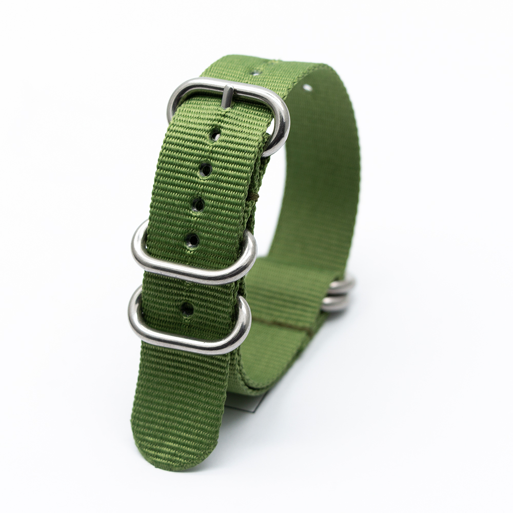 【New Trend】NATO Army Nylon Strap High Quality Weave Replacement Band For 18mm 20mm 22mm 24mm Silver Buckle Watch Accessories Watchband