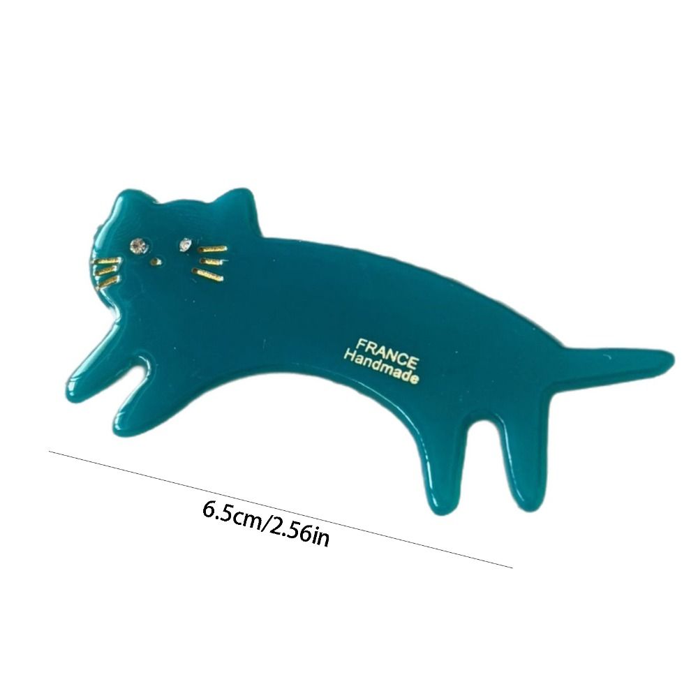 Cute Kitten Cat Shaped Hair Clip Small Animals Hairpin Geometry Headwear Cute Side Clip Female