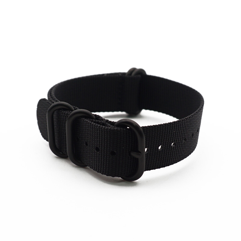 【Innovative design】20mm 22mm Nylon Strap Black Ring Wrist Bracelet Watch Band Premium Heavy Duty Nato Zulu Watch Strap Green/Brown/Grey Watch Strap