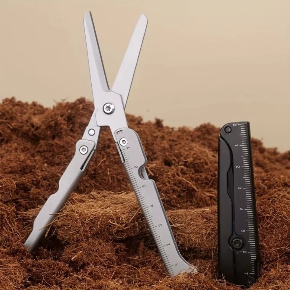 High Quality Multifunctional Folding Scissors Graduated Lightweight Mini Scissors Portable Durable Survival Tool for Camping, Fishing, Hunting & EDC