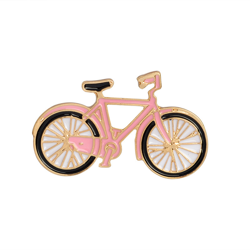 Beautiful Starry Bottle Metal Enamel Brooch Pink Bike Romantic Couple Badge Sweet Costume Backpack Jewelry