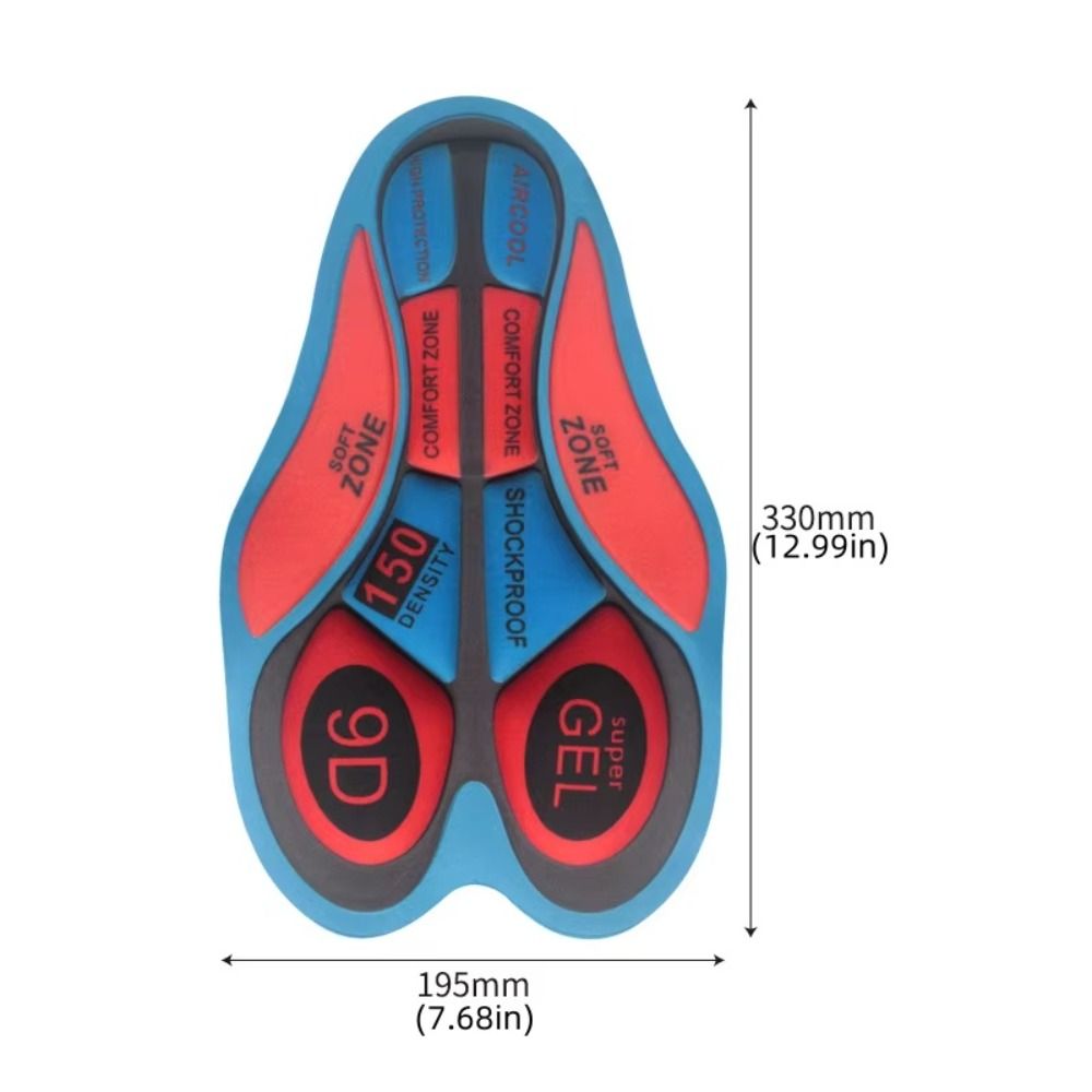 Bicycle Accessories Shockproof Men Cycling Gel Pad Breathable Hole 12D 19D 20D Cycling Pants Pad Sponge Silicone High Density Bicycle Seat Cushion Outdoor Sports