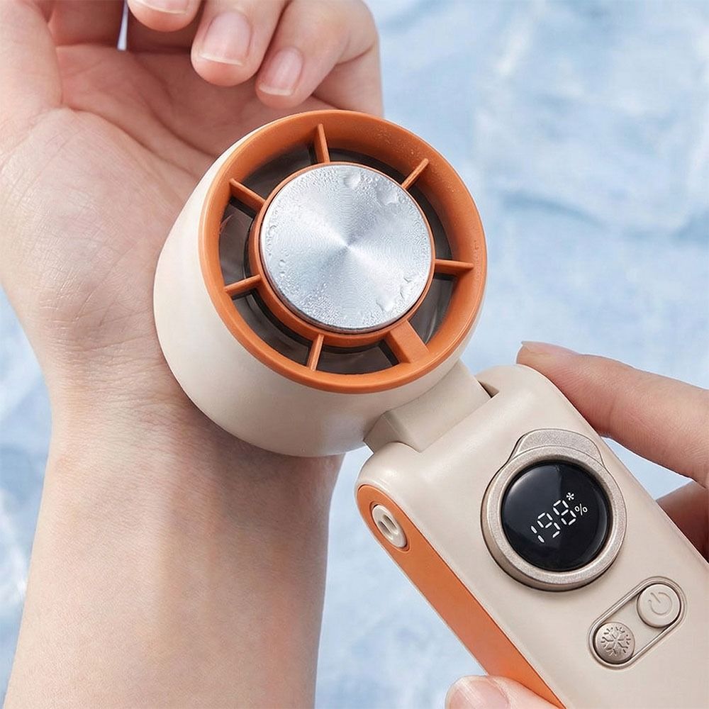 Ice Compress 199 Gear Semiconductor Cooling Fan Multi-Speed Powered Handheld Fan Portable Design Adjustable Speed Cooling Artifact Personal Use