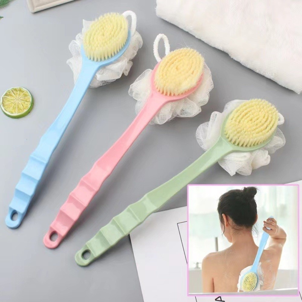 Gentle Exfoliation Exfoliating Brush Soft Body Scrubber Soft Bristles Back Scrubbing Body Cleansing Brushes Take Bath Long Handle Bath Brush Bathroom Use
