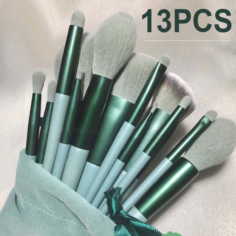 Wenefang Fashion Professional 13PCS Eyeshadow Makeup Brushes Set 5 Colors Soft Hair Female Cosmetics Foundation Blush Brush Beauty Make Up Tools