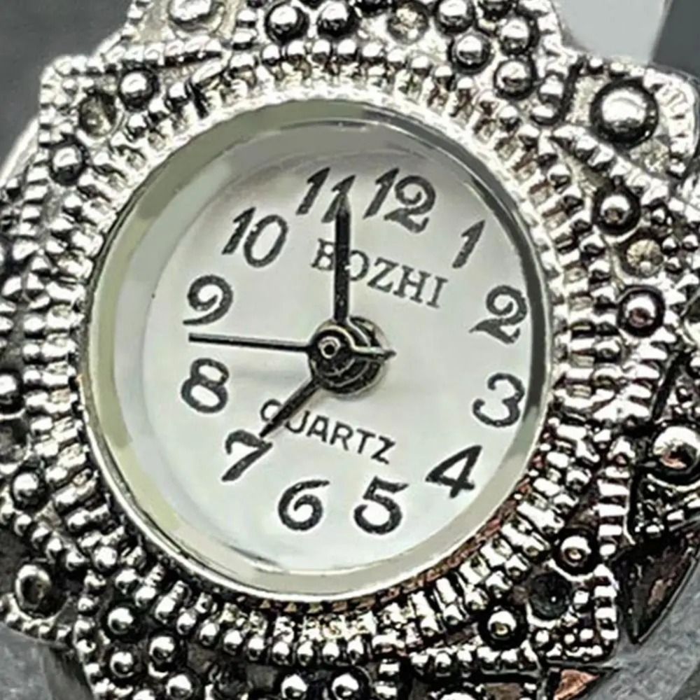 Cool Vintage Rings Jewelry Clock Alloy Punk Roman Watch Creative Adjustable Finger Watch Ring Women