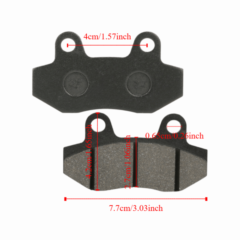 2 Pairs Durable Semi-metal Electric Scooter Brake Pad 7.7X4.2CM Lightweight Electric Bike Brake Pad Electric Motorcycle Brake Pad Electric Bike