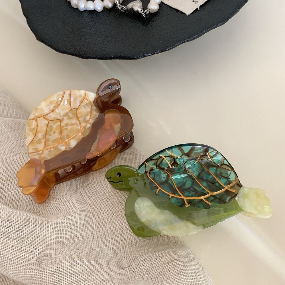 Cute Acetate Turtle Hair Claw Ocean Series Cartoon Animal Hair Clip Sea Creature Grab Clip Big Shark Clip Female