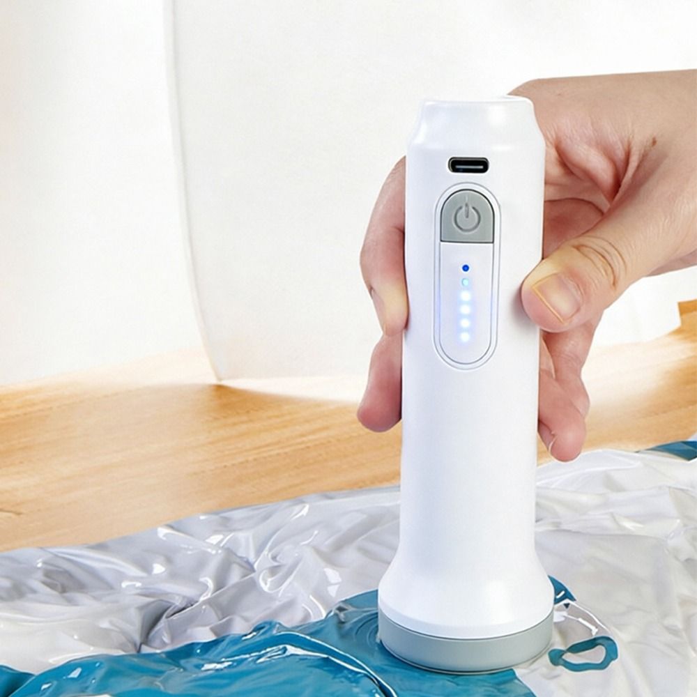 Efficient Rechargeable Electric Vacuum Pump Low Noise Mini Vacuum Bag Pump Lightweight Portable Compressed Bag Air Pump Home Use