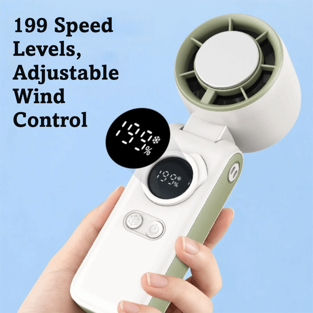 Cooling Fan 199 Gear Semiconductor Cooling Fan Multi-Speed Adjustable Speed Refrigeration Fan Portable Design Powered Handheld Fan Outdoor Activities